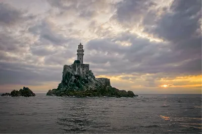 Fastnet Lighthouse as the sun goes down